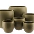 VINCI ARMY GREEN FLOWER POT 14X13CM