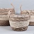 ZEEGRAS STRIPED BOL WIT 33X26CM 3DLG