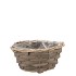 WICKER BOWL BASKET ROUND GREY 16X8CM