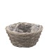 WICKER BOWL BASKET ROUND GREY 19X9CM