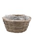WICKER BOWL BASKET ROUND GREY 22X10CM