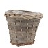 WICKER BASKET POT ROUND GREY 16X14CM