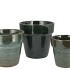 EBBI MOSS GREEN POT GLAZE 14X14CM