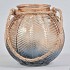GLAS LEAF BLUE MET TOUW 17X16CM