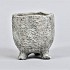 ZIMBABWE POT TRIPOD GREY 12X13CM