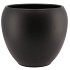 VINCI MATT BLACK FLOWER POT 28X24CM