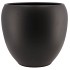 VINCI MATT BLACK FLOWER POT 31X28CM