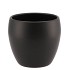 VINCI MATT BLACK FLOWER POT 14X13CM