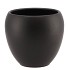 VINCI MATT BLACK FLOWER POT 17X15CM