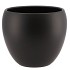 VINCI MATT BLACK FLOWER POT 22X19CM