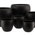 VINCI MATT BLACK FLOWER POT 22X19CM