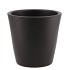 VINCI MATT BLACK CONTAINER POT 18X16CM