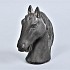 PAARD HOOFD STEEN BRUIN 15X8X19CM