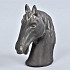 PAARD HOOFD STEEN BRUIN 19X10X24CM