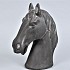 PAARD HOOFD STEEN BRUIN 23X12X30CM