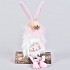 KONIJN FLUFFY ZITTEND WIT 12X6X20CM