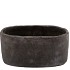 IRON STONE GREY OVAL POT 28X16X13CM