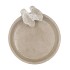 CONCRETE BIRD BOWL ROUND 23X6CM