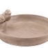 CONCRETE BIRD BOWL ROUND 28X5CM