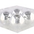 GLASS BALL SHINY SILVER 100MM P/4 NM