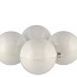 GLASS BALL SHINY WHITE 100MM P/4