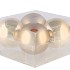 GLASS BALL COMBI CHAMPAGNE 100MM P/4