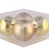 GLASS BALL COMBI GOLD 100MM P/4