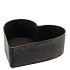 MELAMINE GREY BOWL HEART 22X20X7,5CM