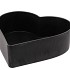 MELAMINE GREY BOWL HEART 26X24X7,5CM