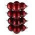 GLASS BALL CHRISTMAS RED 80MM P/16