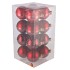 GLASS BALL CHRISTMAS RED 80MM P/16