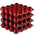 GLASS BALL CHRISTMAS RED 40MM P/64