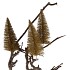 BIJSTEKER KERSTBOOM GOUD O/CLIP 15X4CM P/24 NM