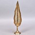 DECO NATURE ALU GOLD WAXLICHT BLAD 8X8X34CM