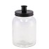 CANDLE JAR BLACK 11X15CM