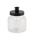 CANDLE JAR BLACK 11X11CM NM