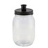CANDLE JAR BLACK 11X17CM NM