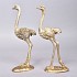 DECO STRUISVOGEL GOUD 27X10CM ASS PER 1