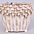 OMAN BROWN/WHITE VAAS OVAAL 29X21X23CM