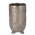 ST TROPEZ MAT SILVER VASE 12X21CM