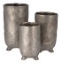 ST TROPEZ MAT SILVER VASE 12X21CM