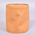 LEATHER BLOEMPOT AMBER 14X14X15CM