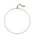 METAL CIRCLE GOLD WITH ROPE 58CM