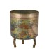 DOBRA OUD GROEN POT METAAL 8X10CM