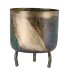 DOBRA POT OUD GROEN METAAL 14X16CM