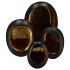 MARRAKECH BLACK/GOLD EGG T-LIGHT 20X10X28CM