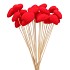 PICK HART VILT RED 6X6+ STICK 50CM P/1