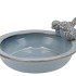 IRON STONE BIRD BOWL GLAZED BLUE 28X5CM NM