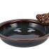 IRON STONE BIRD BOWL GLAZED GREY 28X5CM NM