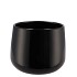 CERAMIC BLACK SHINY POT BERLIN 13X11CM